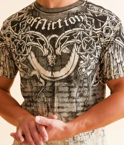 Graphic T-Shirts | Affliction Vengeful Scream T-Shirt Sand