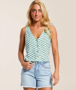 Tops | Hurley Venice Tank Top Windward Blue