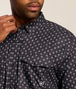 Tops | Ariat VentTEK Fitted Western Shirt Black