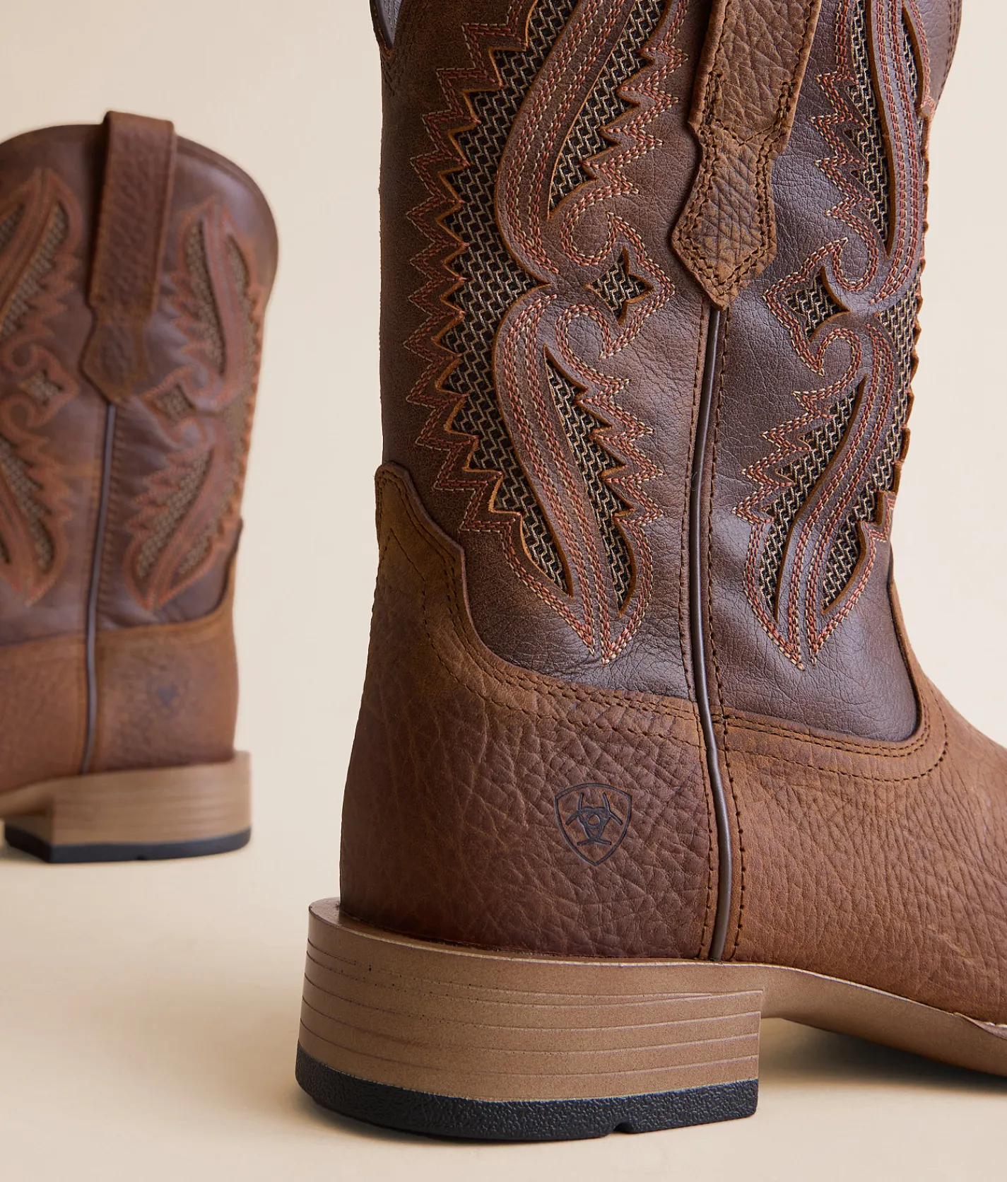 Ariat VentTEK Leather Cowboy Boot Earth Mack Brown Clearance