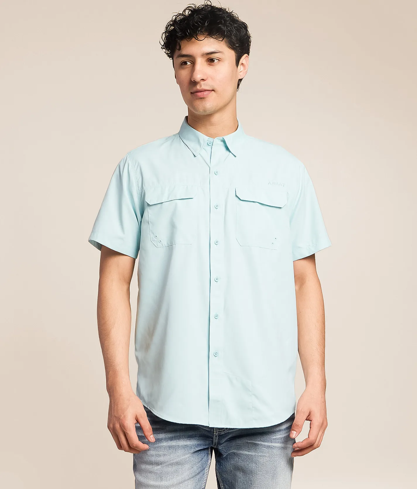 Ariat VentTEK Outbound Fitted Western Shirt Blue Glow Discount