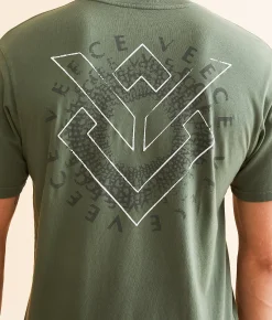 Veece Verbal Vortex T-Shirt Washed Olive Heather Hot
