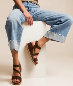 Shoes | Very G Verde Trail Leopard Wedge Sandal Chocolate