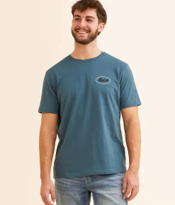 RVCA Vert Combo T-Shirt Duck Blue Clearance