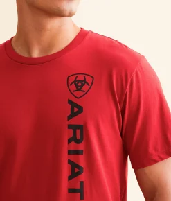 Ariat Vertical Logo T-Shirt Red Online