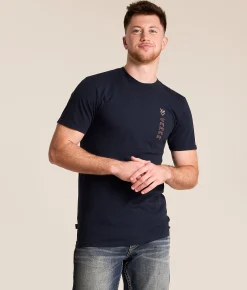 Tops|Graphic T-Shirts | Veece Verticals T-Shirt Navy