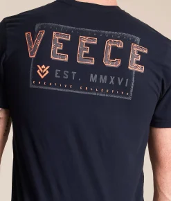 Tops|Graphic T-Shirts | Veece Verticals T-Shirt Navy