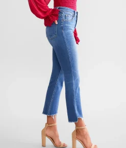 Jeans|Bottoms | VERVET by Flying Monkey VERVET High Rise Cropped Flare Stretch Jean Encouraginigly