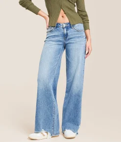 VERVET by Flying Monkey V-Front Wide Leg Stretch Jean Declutter Hot