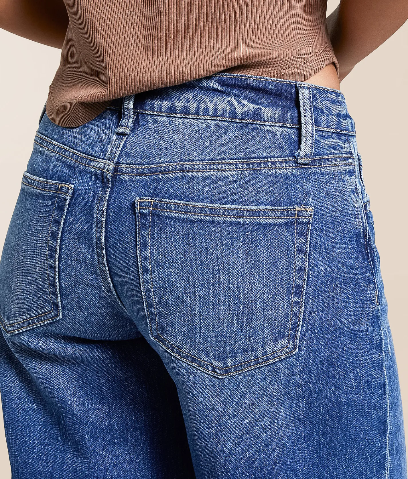 Jeans|Bottoms | VERVET by Flying Monkey V-Front Wide Leg Stretch Jean Persistent