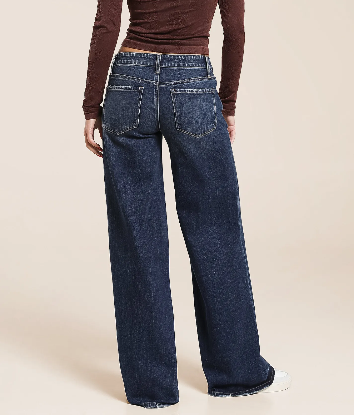 VERVET by Flying Monkey V-Front Wide Leg Stretch Jean Hebe Hot