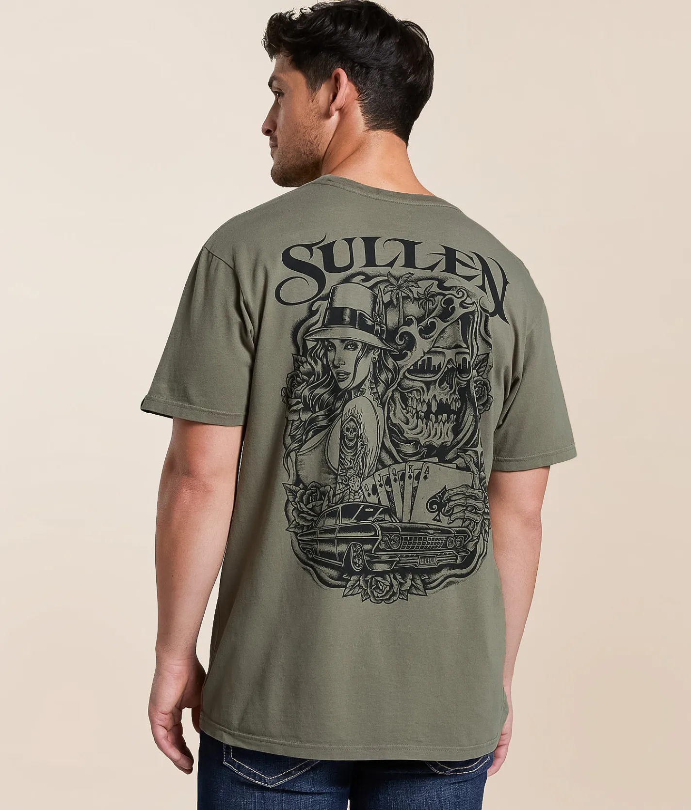 Sullen Vice City T-Shirt Moonmist Clearance