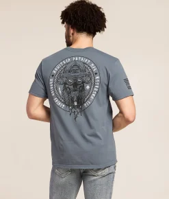 Tops|Graphic T-Shirts | Howitzer Viking Spirit T-Shirt Steel Blue