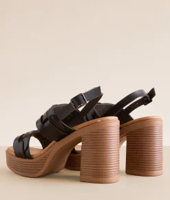 Pierre Dumas Vikki Woven Heeled Sandal Black Online
