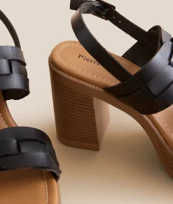 Pierre Dumas Vikki Woven Heeled Sandal Black Online