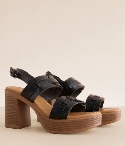 Pierre Dumas Vikki Woven Heeled Sandal Black Online