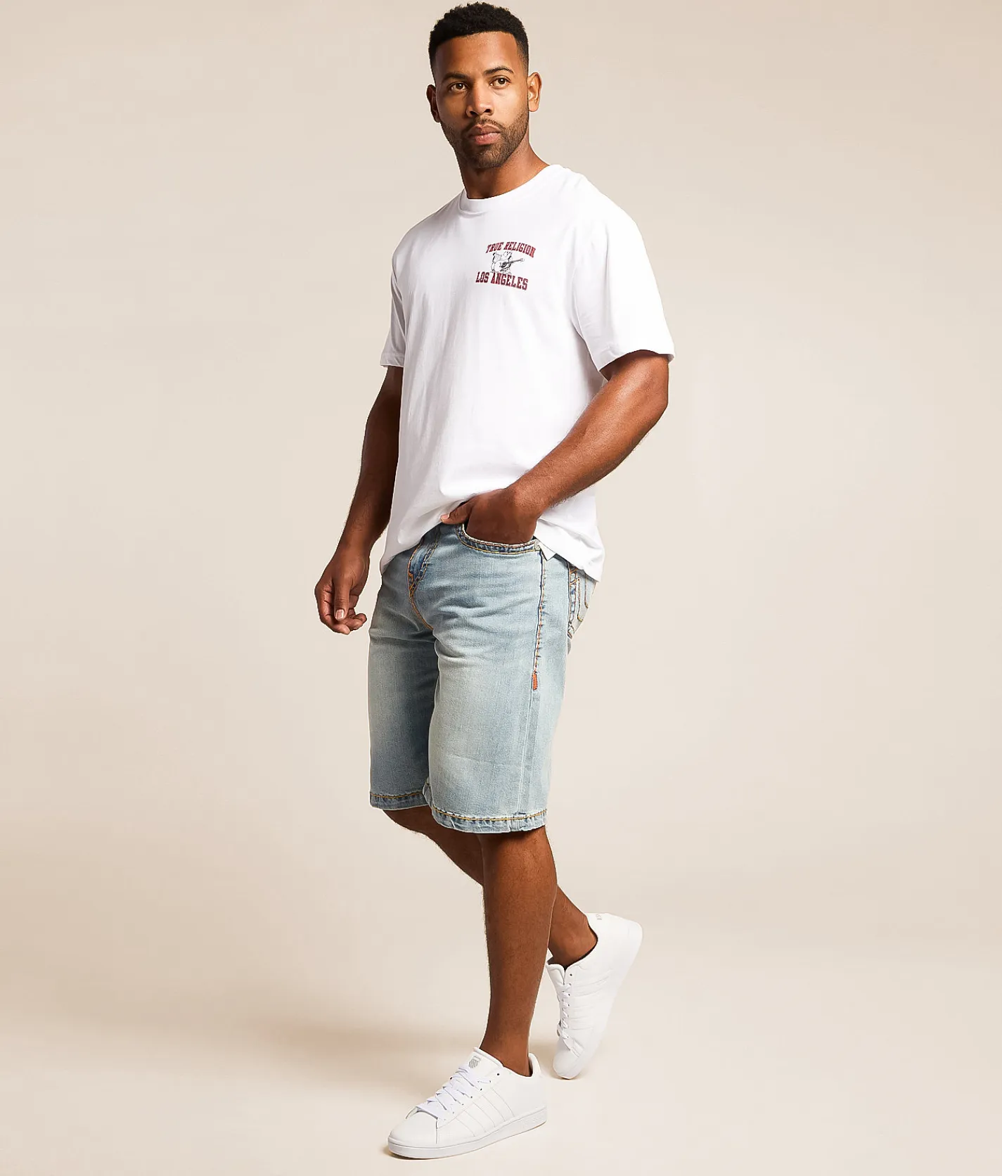 Shorts | True Religion Vinny Stretch Short Shattered Medium Indigo