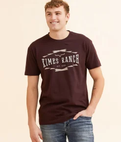 Kimes Ranch Vintage Badge T-Shirt Oxblood Hot