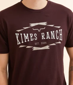 Kimes Ranch Vintage Badge T-Shirt Oxblood Hot