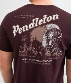 Graphic T-Shirts | Pendleton Vintage Buffalo T-Shirt Oxblood