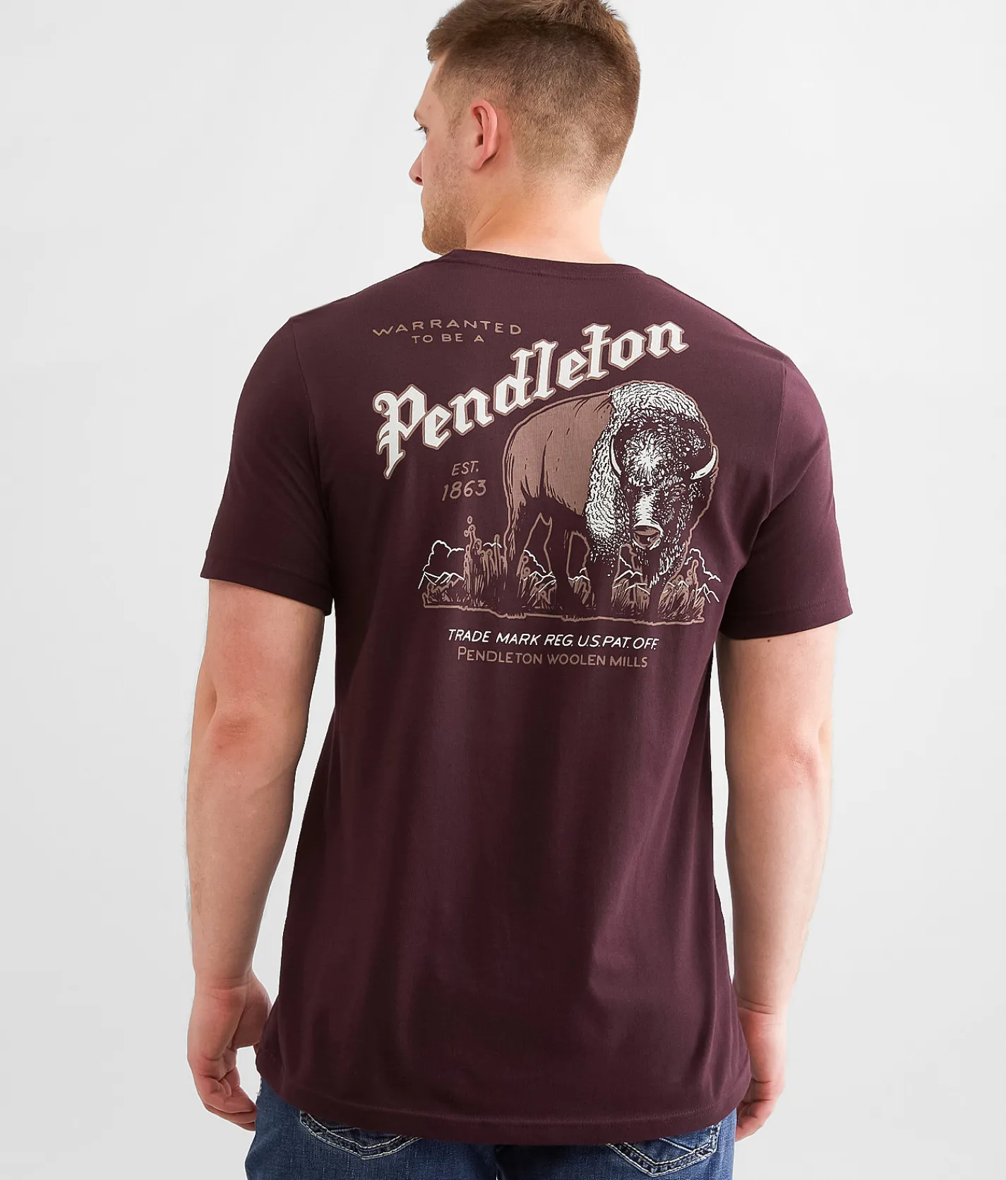 Graphic T-Shirts | Pendleton Vintage Buffalo T-Shirt Oxblood