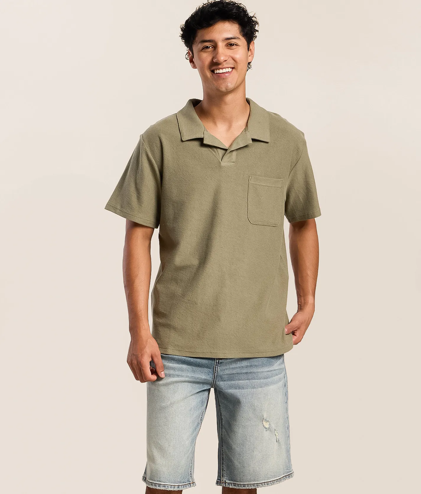 Tops | Rhythm Vintage French Terry Polo Sage