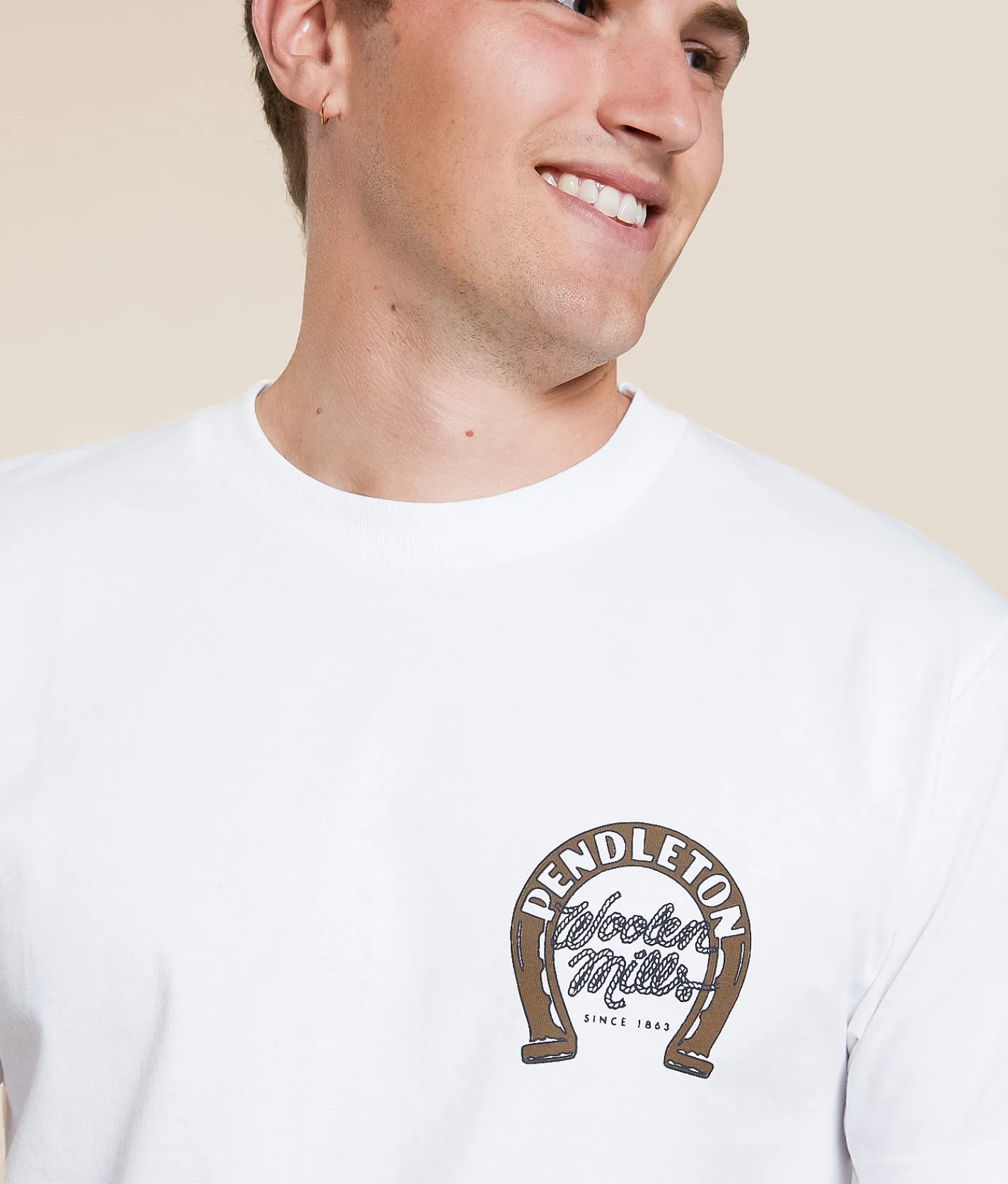 Pendleton Vintage Horseshoe T-Shirt White Discount