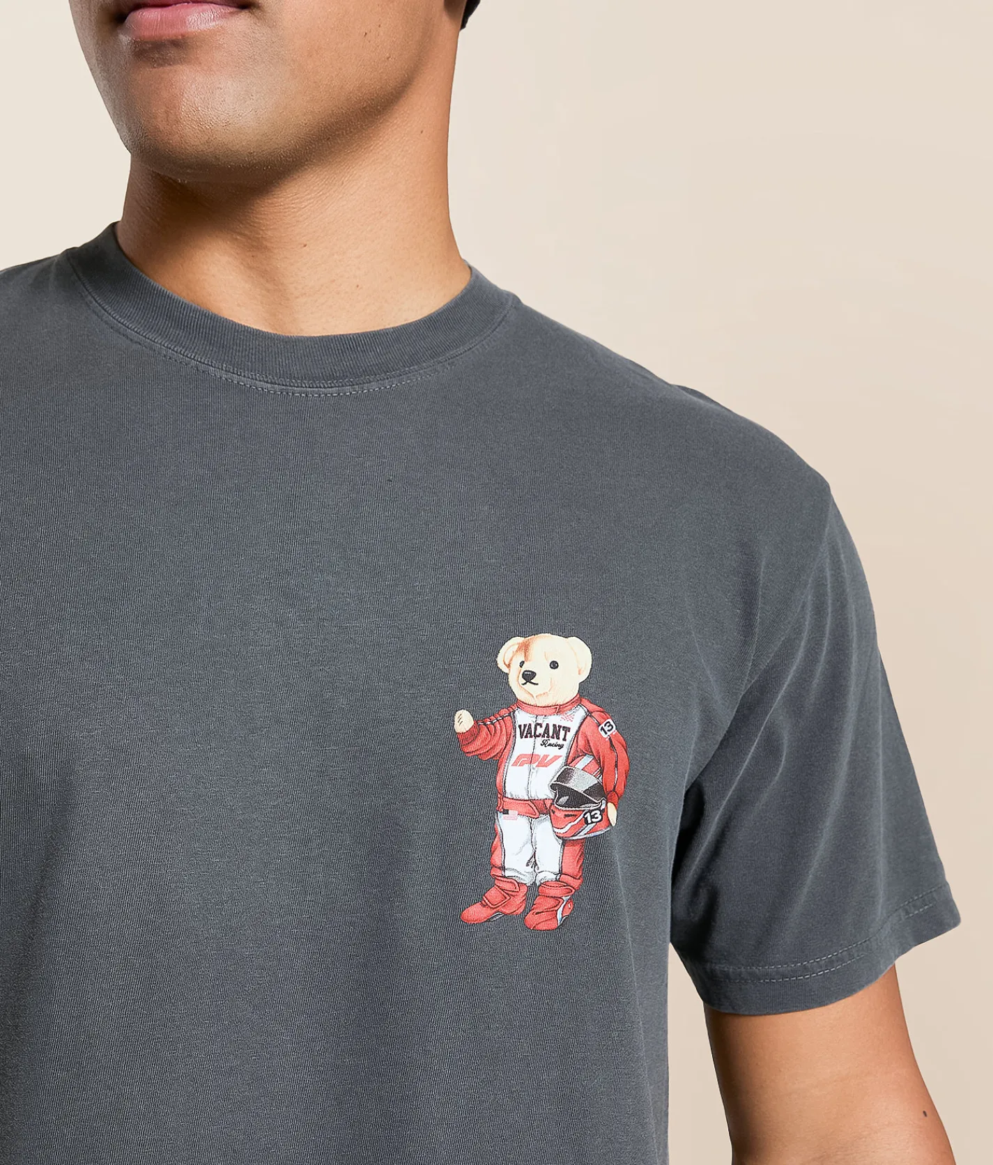 Tops | Pretty Vacant Vintage Race Bear T-Shirt Washed Black