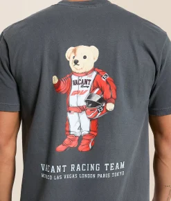 Pretty Vacant Vintage Race Bear T-Shirt Washed Black