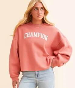 Champion® Vintage Reverse Oversized Pullover Picante Pink Hot