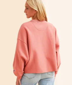 Champion® Vintage Reverse Oversized Pullover Picante Pink Hot
