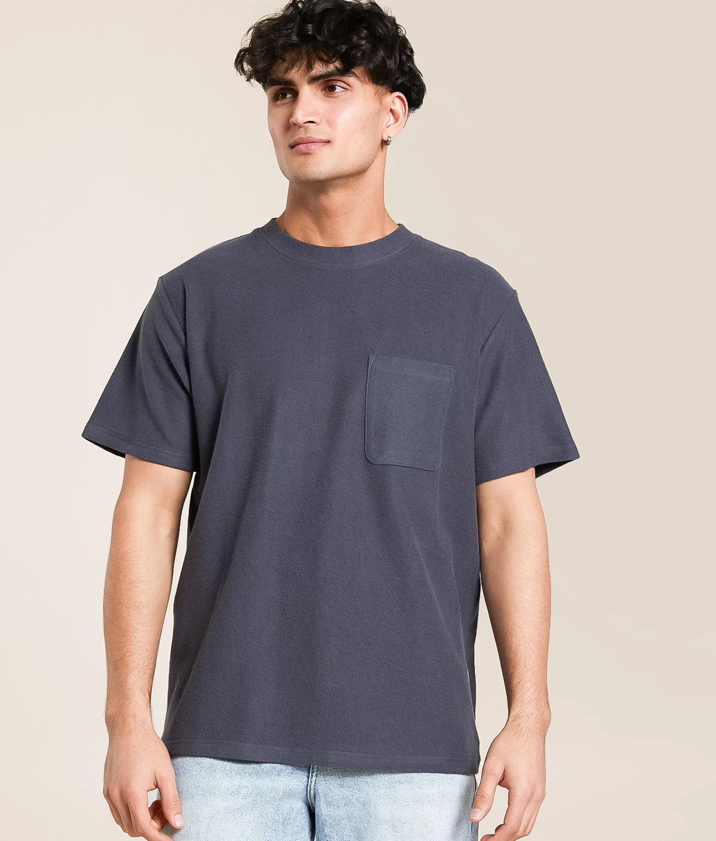 Rhythm Vintage Terry Cloth T-Shirt Natural Sale