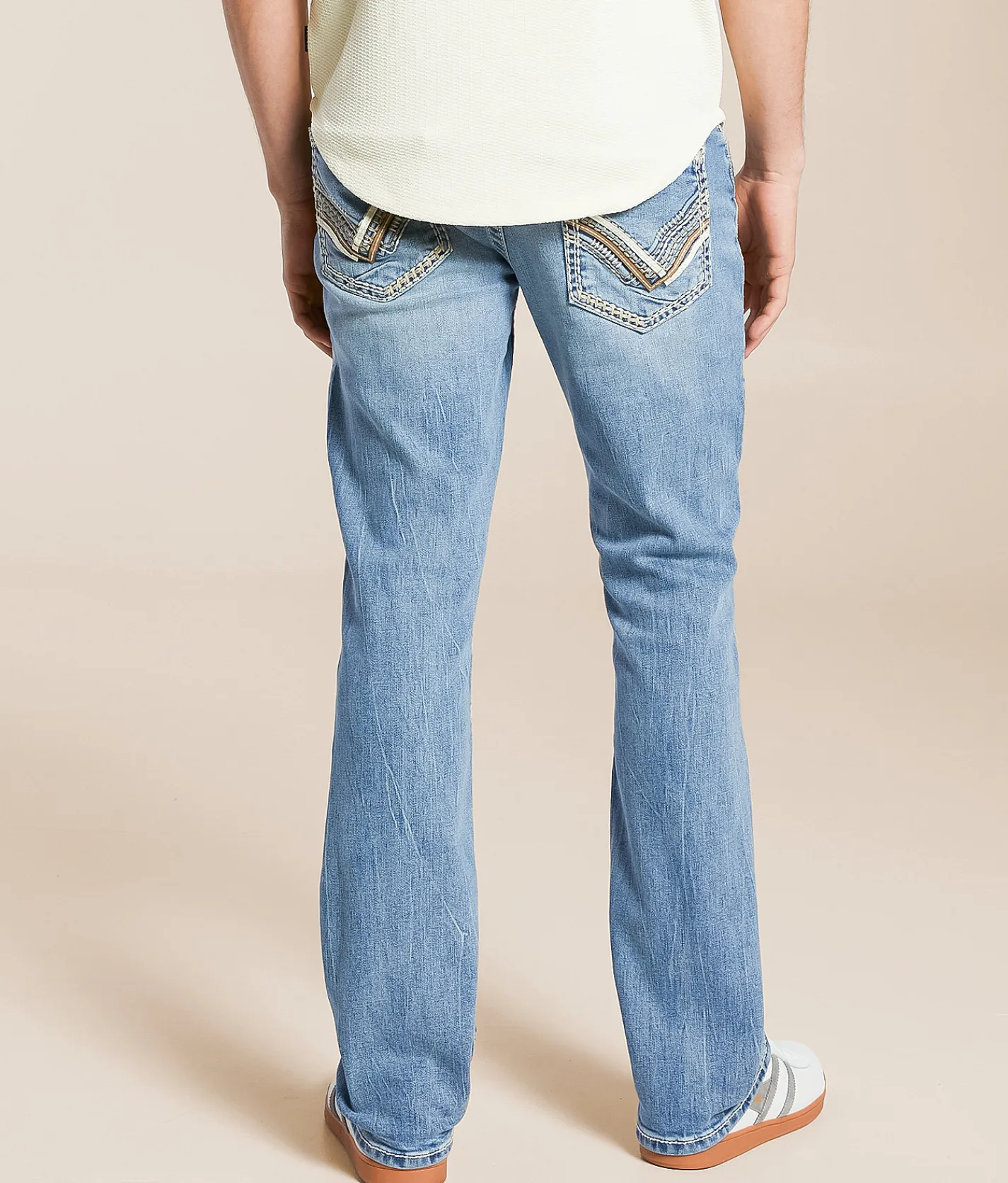 Buckle Black Vintage Three Boot Stretch Jean Almanor New