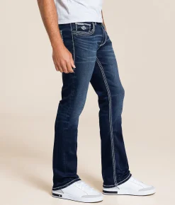 Buckle Black Vintage Three Straight Stretch Jean Pecos Sale