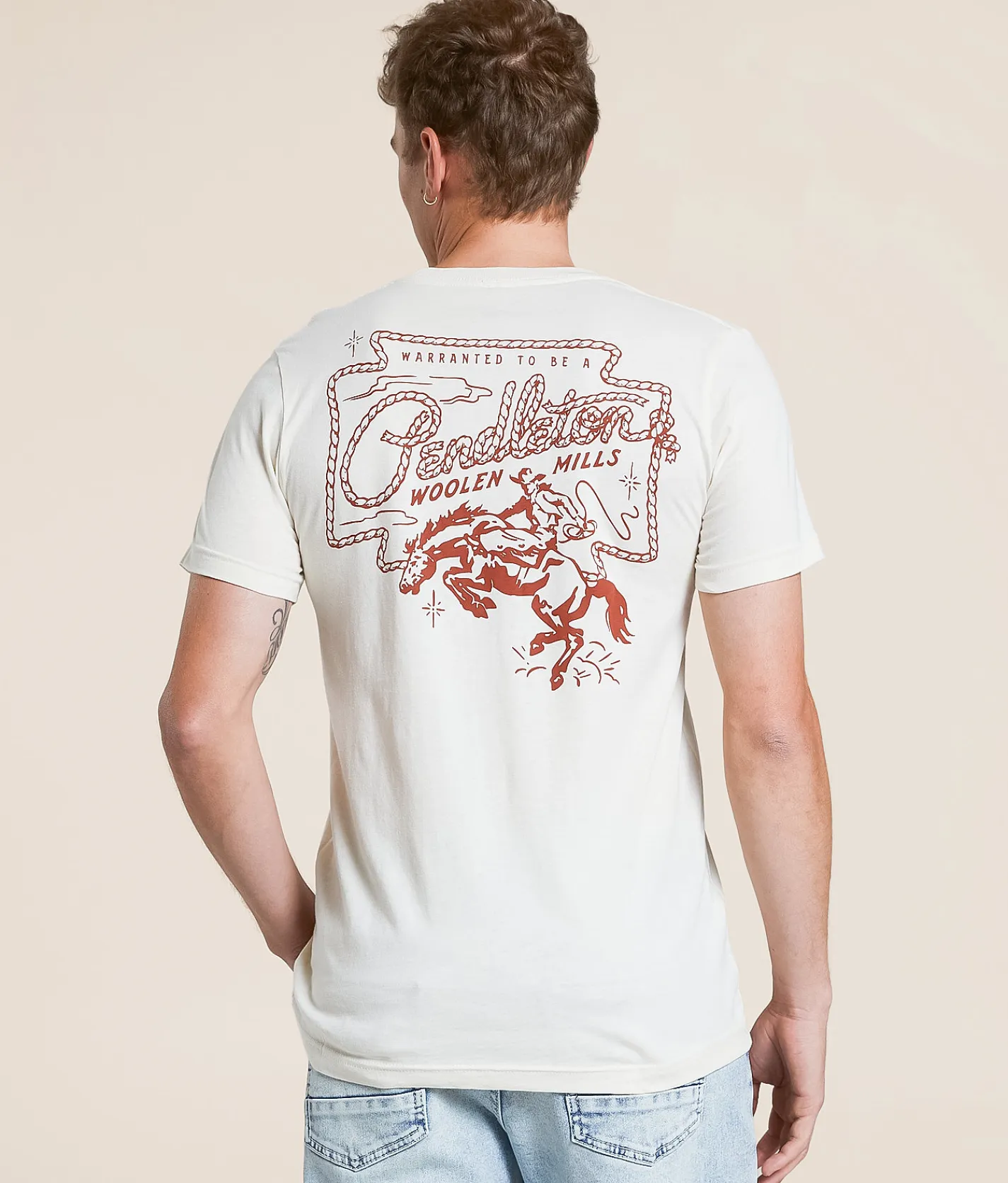 Graphic T-Shirts | Pendleton Vintage Western T-Shirt Natural