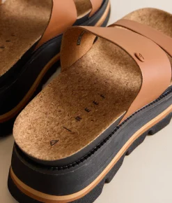 Reef Vista Luxe Leather Sandal Cocoa Black Clearance