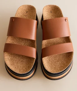 Reef Vista Luxe Leather Sandal Cocoa Black Clearance