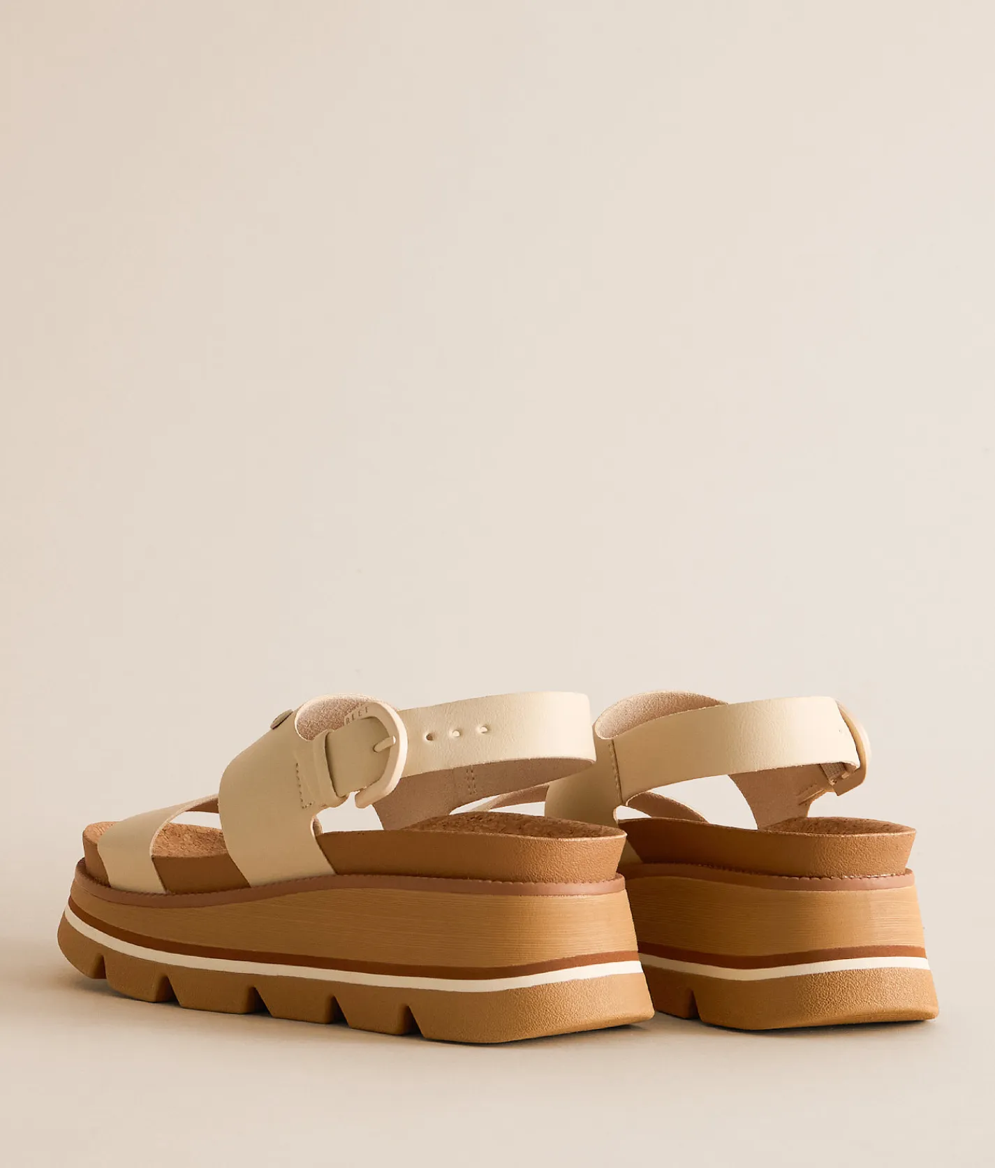 Reef Vista Luxe Liah Sandal White Tan New