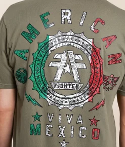 Tops|Graphic T-Shirts | American Fighter Viva Mexico T-Shirt Fallen Rock