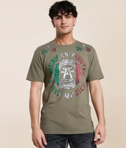 Tops|Graphic T-Shirts | American Fighter Viva Mexico T-Shirt Fallen Rock