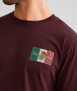 Freedom Ranch Viva Nation T-Shirt Burgundy Hot