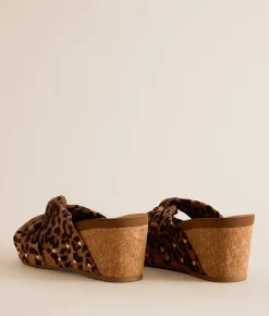 Shoes | Pierre Dumas Vivian Leopard Wedge Sandal Leopard Suede
