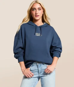 Billabong Vivid Hooded Sweatshirt Crisp Blue Outlet