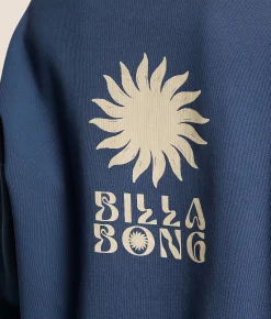 Billabong Vivid Hooded Sweatshirt Crisp Blue Outlet