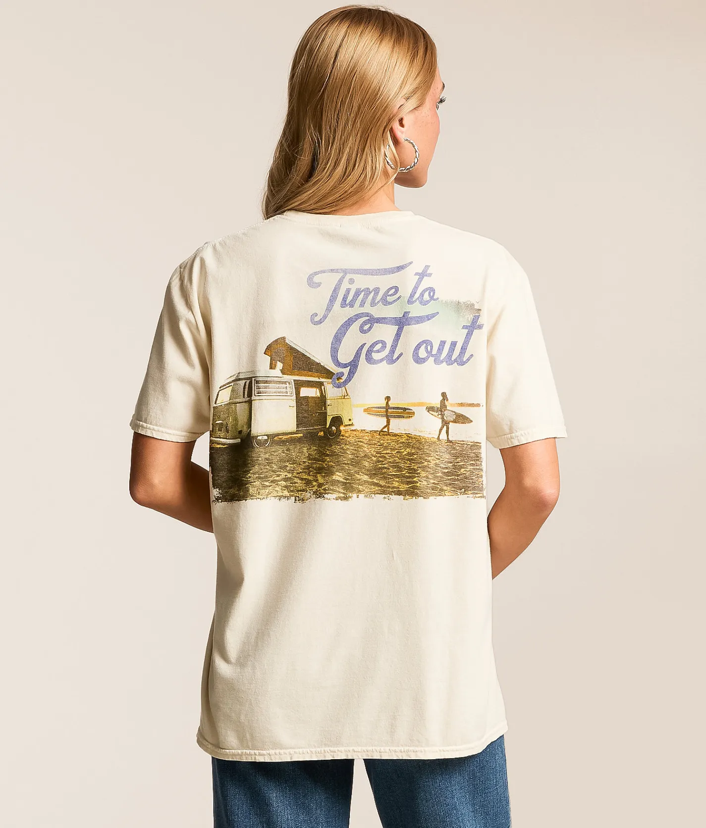 Tops | PHILCOS Volkswagen Time To Get Out T-Shirt Cream