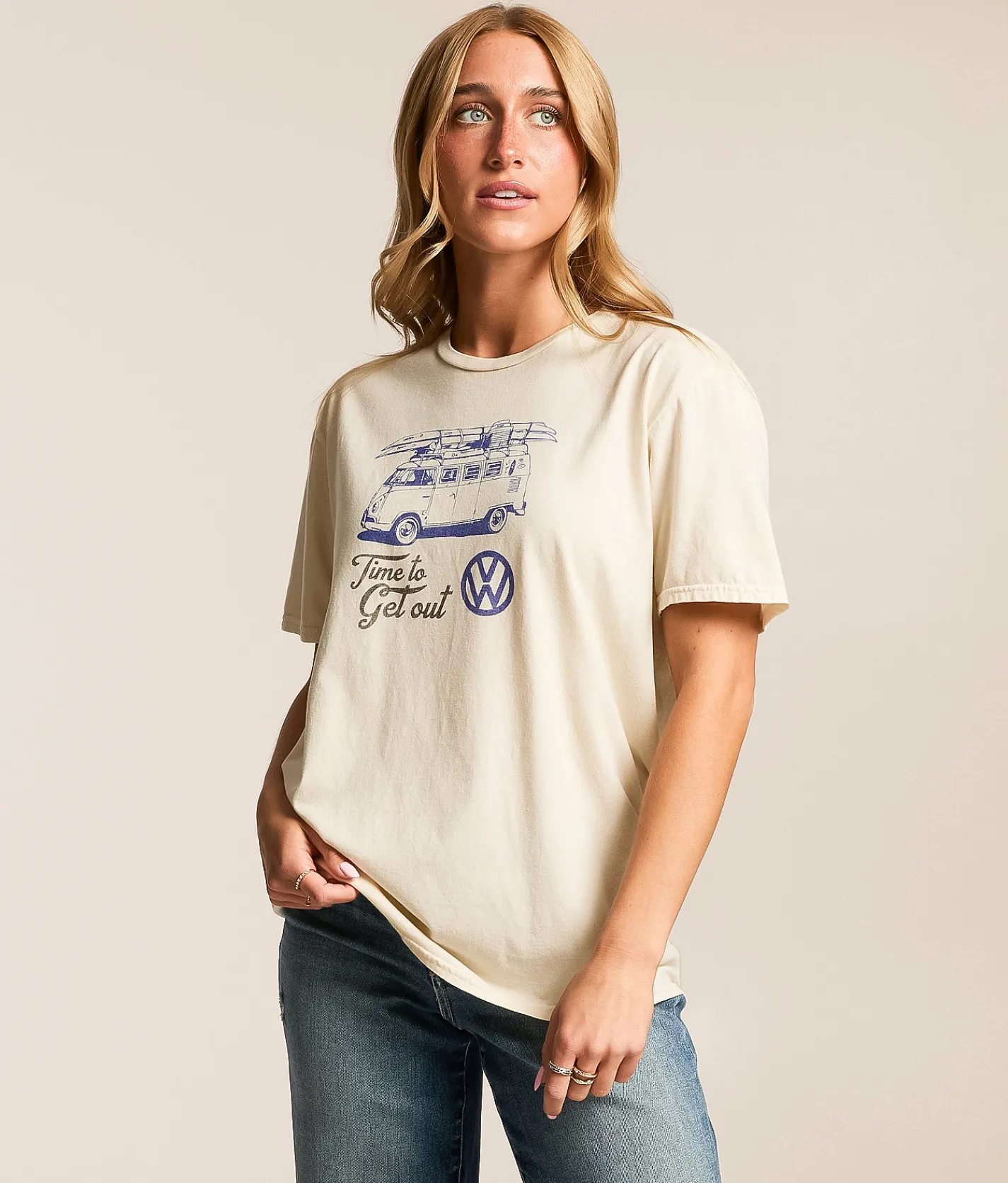Tops | PHILCOS Volkswagen Time To Get Out T-Shirt Cream