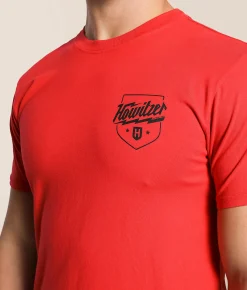 Howitzer Voltage T-Shirt Equestrian Red Crystal Wa Hot