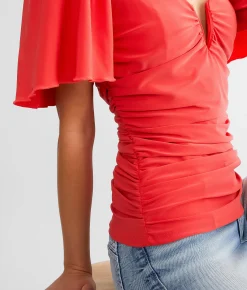 Tops | Willow & Root V-Wire Ruched Top Bittersweet