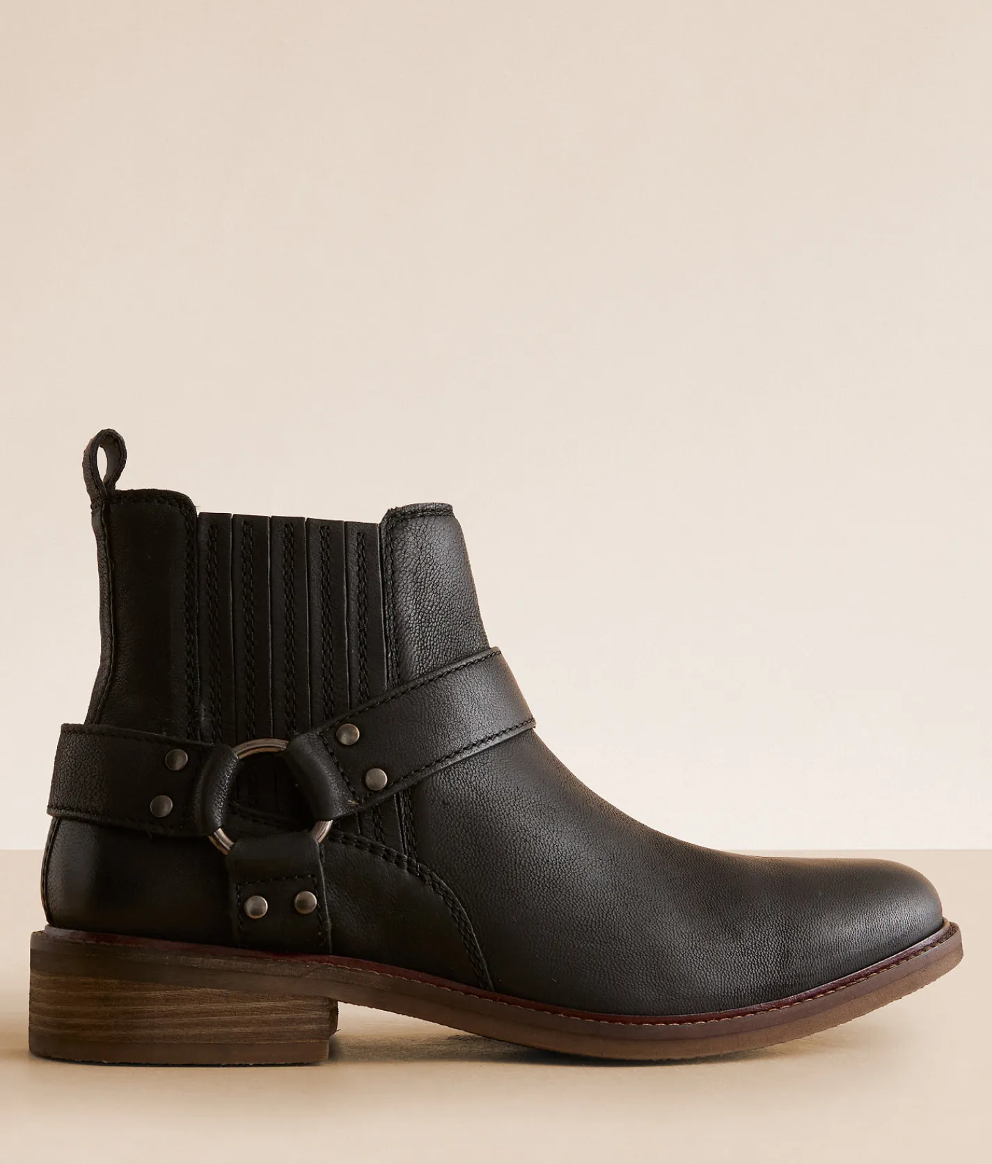 Steve Madden Wabash Harness Leather Chelsea Boot Black Discount