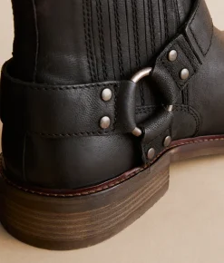 Steve Madden Wabash Harness Leather Chelsea Boot Black Discount
